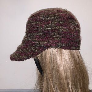 Coldwater Creek Textured Brown and Pink Hat